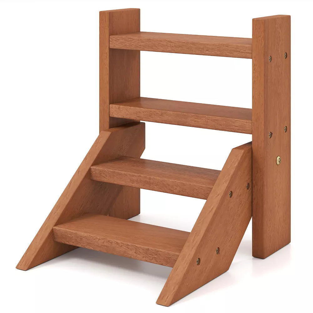 1. 4-stufiger Holz Pflanzenständer in Leiterform