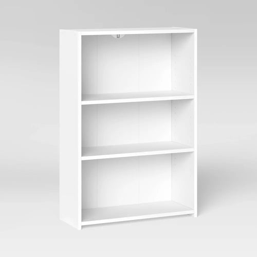 3-stufiges offenes Bücherregal mit verstellbaren Ebenen