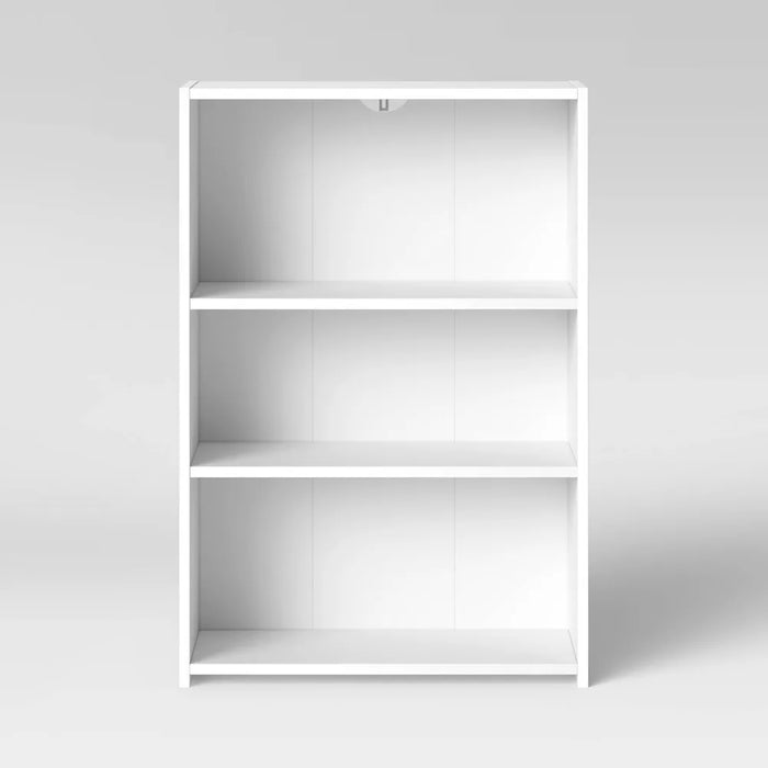 3-stufiges offenes Bücherregal mit verstellbaren Ebenen