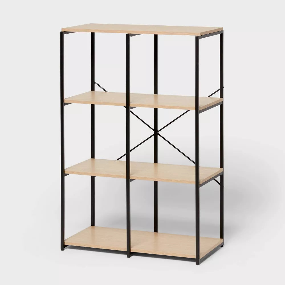 Modulares offenes Regal mit Stahlrahmen