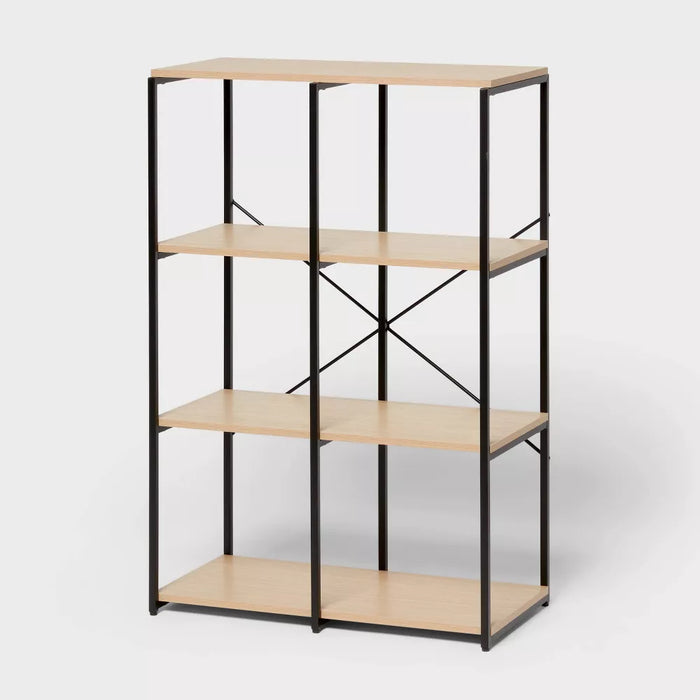 Modulares offenes Regal mit Stahlrahmen
